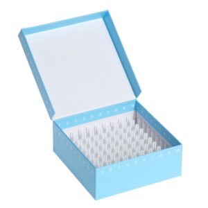 Storage Box, 100 Place, Hinged Cardboard with Polypropylene Insert, Blue