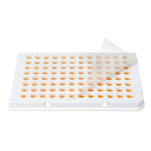 PCR Sealing Film, Aluminum Foil, Adhesive, Pierceable, Sterile, 10 bags of 10 seals, 100/pk