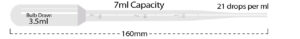 Transfer pipette, 5mL, large bulb, non-sterile, bulk pack, 250/pk