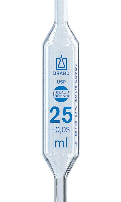 Bulb Pipette, USP BBR AS 15 mL, one-mark, pk of 6