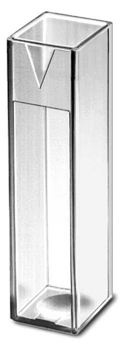 Cuvette, PMMA, Macro, min vol 2.5mL, max 4.5mL, pack of 500