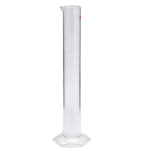 Measuring cylinder, class A, PMP, with elevated scale