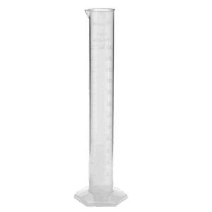 Measuring cylinder, class B, PP, with elevated scale