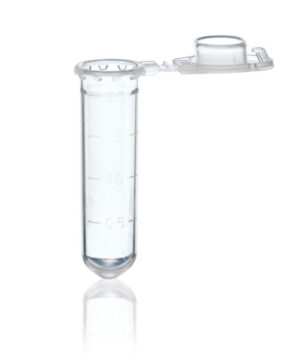 Microcentrifuge tube w/lid closure, N/S, clear, 2.0mL, pk500