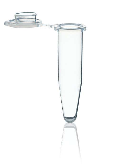 PCR tube, 0.5mL, w/flat caps, blue, 1 bag of 1000