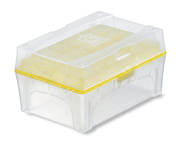 TipBox with tip tray, empty, PP, 200uL, stackable, each