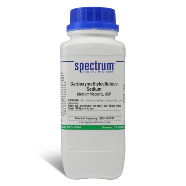 Carboxymethylcellulose Sodium, Medium Viscosity, Viscosity of 2 Percent Aqueous Solution @ 25 DEG C: 400-800 cP, USP