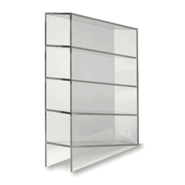 Clear Acrylic Pipet Rack, 291 x 88 x 401 mm