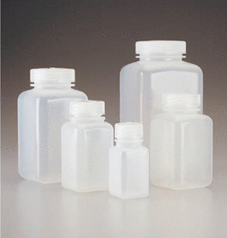 Thermo Scientific Nalgene Square Wide-Mouth PPCO Bottles, 175 mL with 38 mm PP Closure
