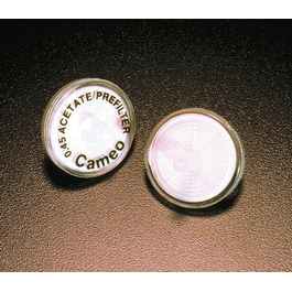 CAMEO Syringe Filter,Glass Fiber/Cellulose Acetate, 0.8 um, 30 mm dia.