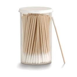 Puritan 3-in cotton-tipped, wood shaft in storage vial