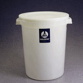 Thermo Scientific Nalgene 15 L (4 gal.) Large Round Container with Cover, HDPE