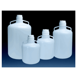 Thermo Scientific Nalgene 15 L (4 gal.) Round LDPE Carboy with Handles, 83B Closure