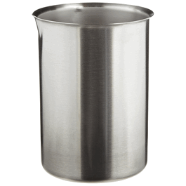 250 mL Stainless Steel Griffin Style Beaker with Capacity Fill Mark