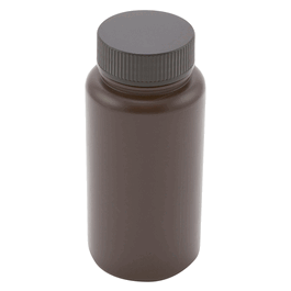 Dynalon 250 mL (8 oz) Amber Polypropylene Wide Mouth Bottles, Lab Pack