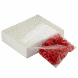 DWK Life Sciences (Wheaton) 12 x 32 Clear ABC vial with patch and 9 mm ABC screw cap, Natural, Red PTFE/White Silicone