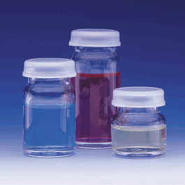 DWK Life Sciences (Wheaton) Clear Sample Bottles with Pre-Attached Snap Caps, 16 ml