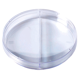Bioplast 100 x 15 mm Stackable Petri Dishes, Polystyrene, Two Compartments, Sterile