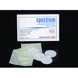 Spectrum Hydrophilic Mixed Cellulose Ester Membranes, Non-Sterile, 0.22 um, 47 mm diameter