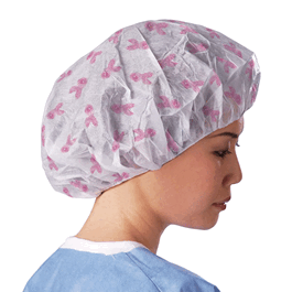 Disposable Bouffants with BCA Pink Ribbon