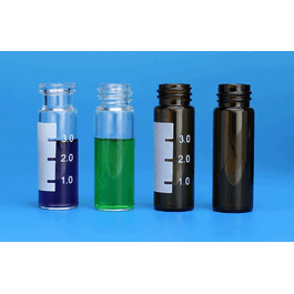 J.G. Finneran Silanized 4 mL Amber WISP Style Screw Thread Vials, 15 x 45 mm, 13-425 mm Neck Finish