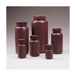 Thermo Scientific Nalgene Amber HDPE Wide-Mouth Bottle, 30 ml