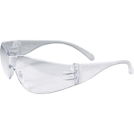 Radnor Classic Series Safety Glasses with Clear Frame and Clear Polycarbonate Anti-Scratch Lens