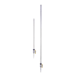 DWK Life Sciences (Kimble) Straight Bore PTFE Stopcock Burets, Funnel Fill Educational Grade, Threaded Closure Fit, with Dust Cap, 25 ml