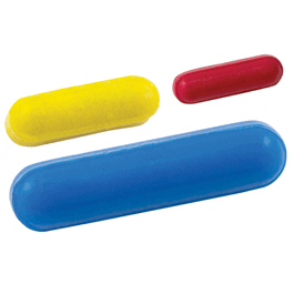 Dynalon(R) 10 x 3 mm (3/8 x 1/8) Octagonal PTFE Blue Stirring Bars