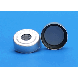 20 mm, Silver Pressure Release Seal, 0.100 PTFE/Silicone Septa