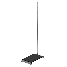 Support Stand, powder-coated black stamped steel base, 6 x 11 in., 1/2 x 36 in.