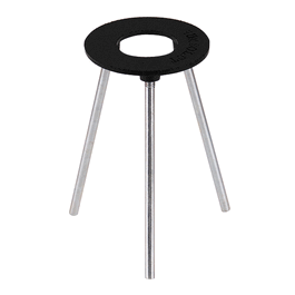Tripod, 9 in. legs, Single Ring, 3-1/2 in.
