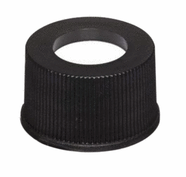 DWK Life Sciences (Wheaton) Polypropylene Open Top Screw Cap, 13-425, Black, Bonded PTFE Silicone