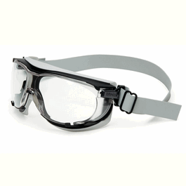 Carbonvision Impact Goggles With Black And Gray Frame, Clear Dura-Streme Anti-Fog Anti-Scratch Hard Coat Lens And Neoprene Headband