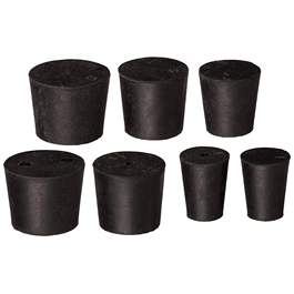 Rubber Stopper Assortment, 2-Hole, Sizes No. 2 to No. 8