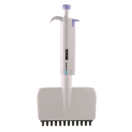 SCILOGEX MicroPette Plus 12-Channel Autoclavable Adjustable Volume Pipettor, 0.5 to 10 uL