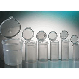 Corning Gosselin Sterile Straight Polypropylene Graduated Containers with Hinged Caps, 300 mL