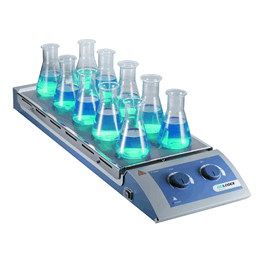 SCILOGEX SCI120-HS Analog Magnetic Hot Plate Stirrer, 10-Channel, s/steel plate, 110V, 50/60Hz, US Plug