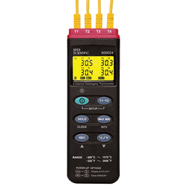 4 Channel Type K Datalogging Thermometer with NIST Certificate of Compliance