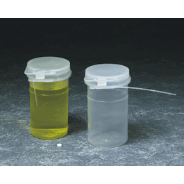 120 mL Security-Snap Sterile Coliform Polypropylene Water Sample Bottle with 10 mg Sodium Thiosulfate, Certified