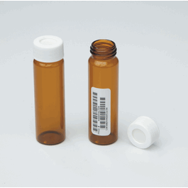 40 mL Certified Amber VOA Glass Vial with 24-414 Cap with 0.06 in. Bonded Septum