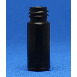 JG Finneran 1.5 mL Black Polypropylene Large Opening Limited Volume R.A.M. Vials, 12 x 32 mm, 9 mm thread