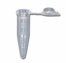 0.5 mL LockTop Microcentrifuge Tube with Attached Cap, Graduated, Clear