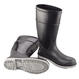 Size 10 Goliath Black Polyblend Chemical Resistant Knee Boots With Power-Lug Outsole and Removable Insole