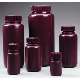 Thermo Scientific Nalgene 1000 mL (32 oz) Wide-Mouth Opaque Amber HDPE Packaging Bottle with 63-415 Closure