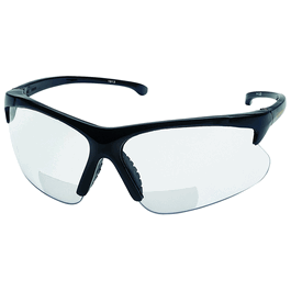 V60 30-06 Readers Safety Glasses, Clear Lenses with +1.0 Diopters, Black Frame