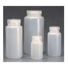 Thermo Scientific Nalgene 125 mL Wide Mouth HDPE IP2 Bottles with 38-415 mm Closures, Bulk Pack