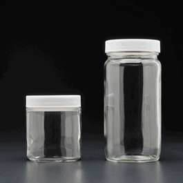 Precleaned - 128 oz, 4000mL Tall Wide Mouth Jar, 89-400mm Thread, White Closure, PTFE Lined