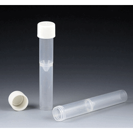 Tube, False Bottom, 16 x 97 mm (5 mL), with Threads, PP, Natural, Case of 1500