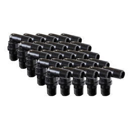 Foxx Life Sciences EZwaste Replacement Fittings, 1/4 in. MNPT, 90 Elbow, 10/PK